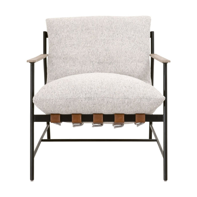 Modern European furniture - Brown Leather Strap Lounge Chair - www.oroa.com
