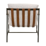 Modern European furniture - Brown Leather Strap Lounge Chair - www.oroa.com