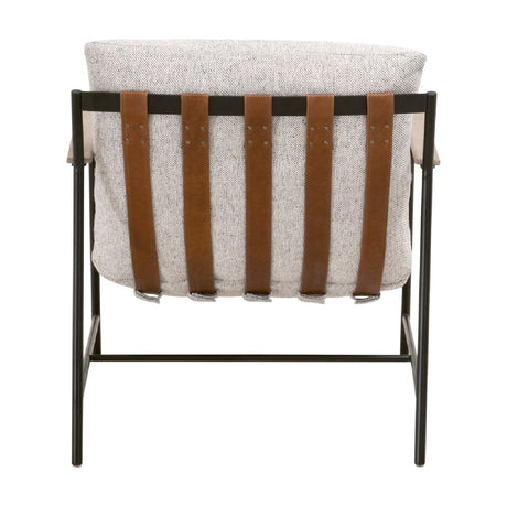 Modern European furniture - Brown Leather Strap Lounge Chair - www.oroa.com