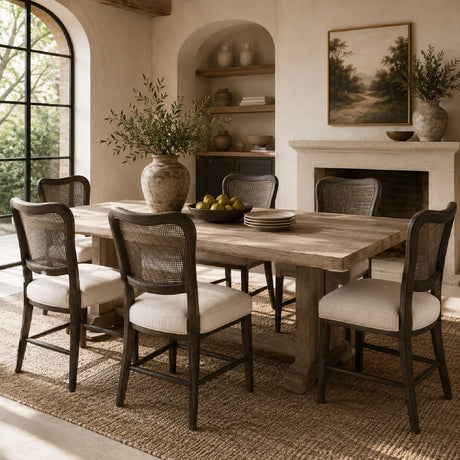 Cane-Back Dining Chair Set (2) | Living Essentials Cela