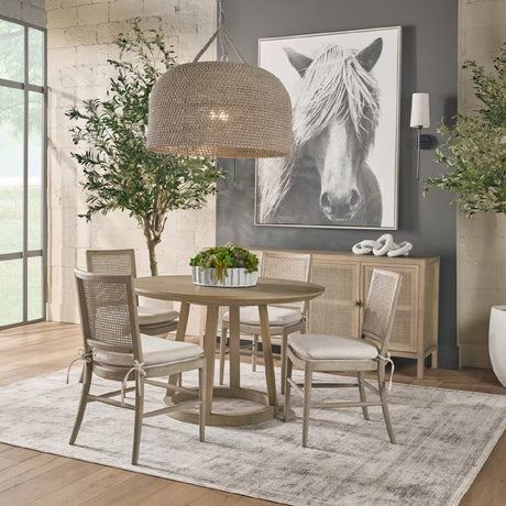 Modern European furniture - Oak Canework-Back Dining Chairs (2) - www.oroa.com