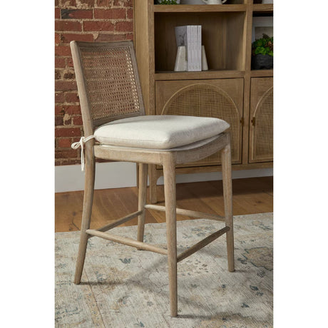 Modern European furniture - Oak Canework-Back Counter Stool - www.oroa.com