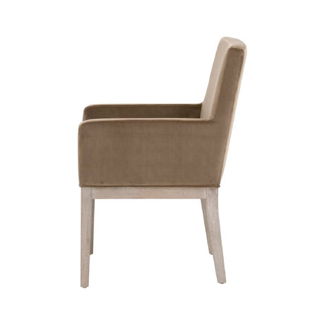 Modern European furniture - Brown Velvet Dining Armchair - www.oroa.com