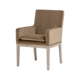 Modern European furniture - Brown Velvet Dining Armchair - www.oroa.com