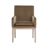 Modern European furniture - Brown Velvet Dining Armchair - www.oroa.com
