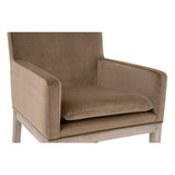 Modern European furniture - Brown Velvet Dining Armchair - www.oroa.com