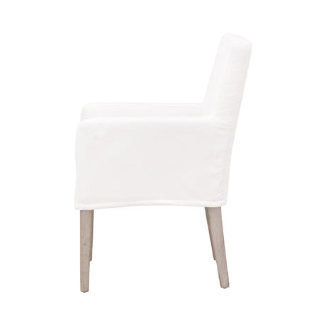 Modern European furniture - White Slipcover Dining Armchair - www.oroa.com