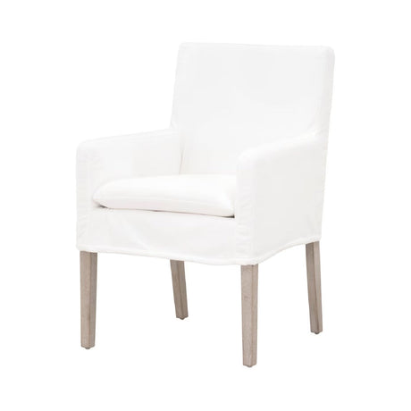 Modern European furniture - White Slipcover Dining Armchair - www.oroa.com