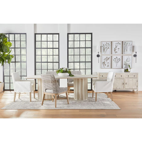Modern European furniture - White Slipcover Dining Armchair - www.oroa.com