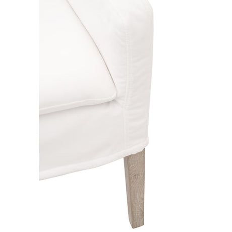 Modern European furniture - White Slipcover Dining Armchair - www.oroa.com
