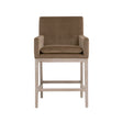 Modern European furniture - Brown Velvet Counter Stool - www.oroa.com