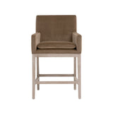 Modern European furniture - Brown Velvet Counter Stool - www.oroa.com