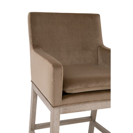 Modern European furniture - Brown Velvet Counter Stool - www.oroa.com