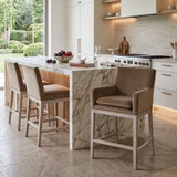 Modern European furniture - Brown Velvet Counter Stool - www.oroa.com
