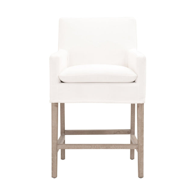 Modern European furniture - White Slipcover Counter Stool - www.oroa.com