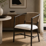 Modern European furniture - Jute Twine Back Accent Chair - www.oroa.com