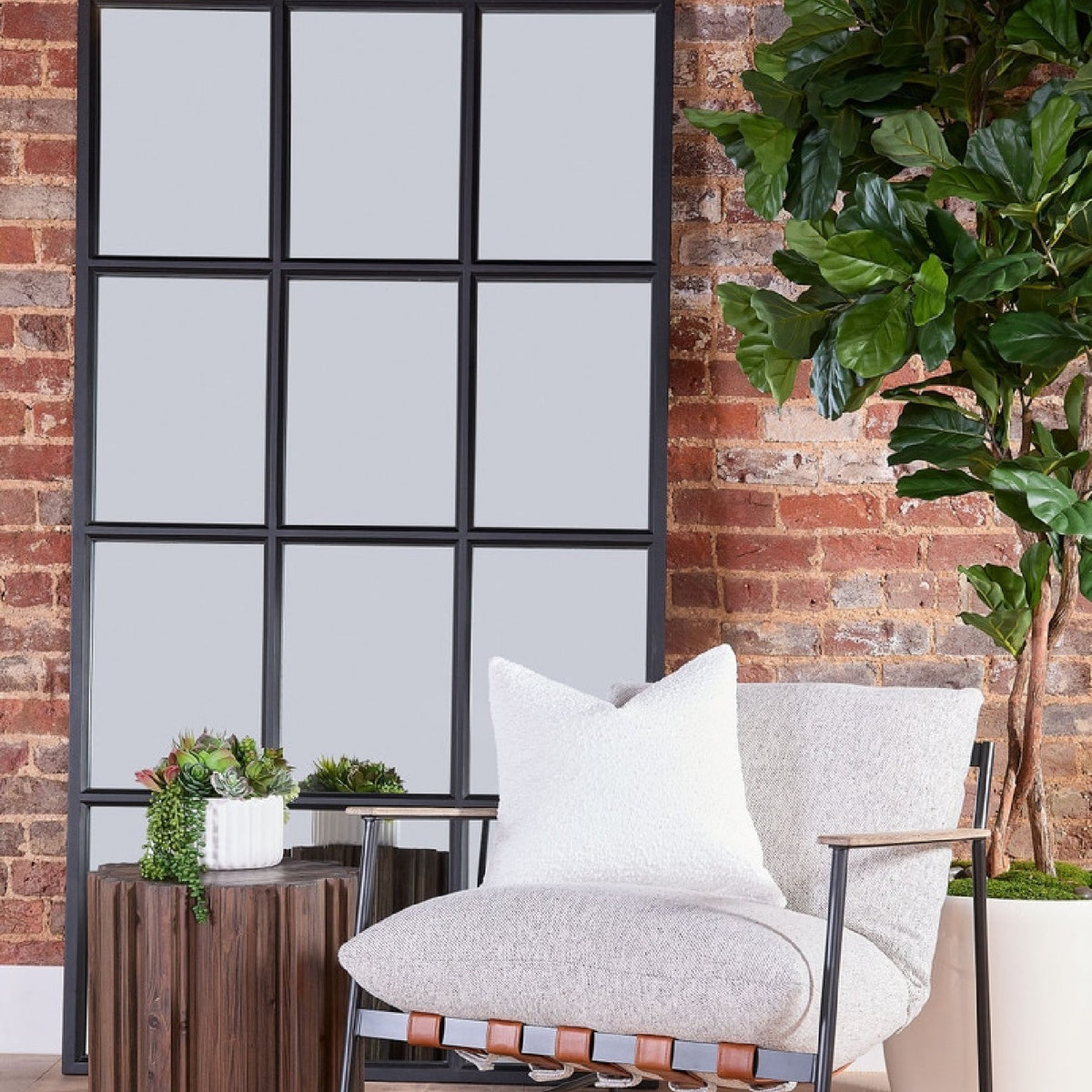 Modern European furniture - Black Oak Mirror - www.oroa.com