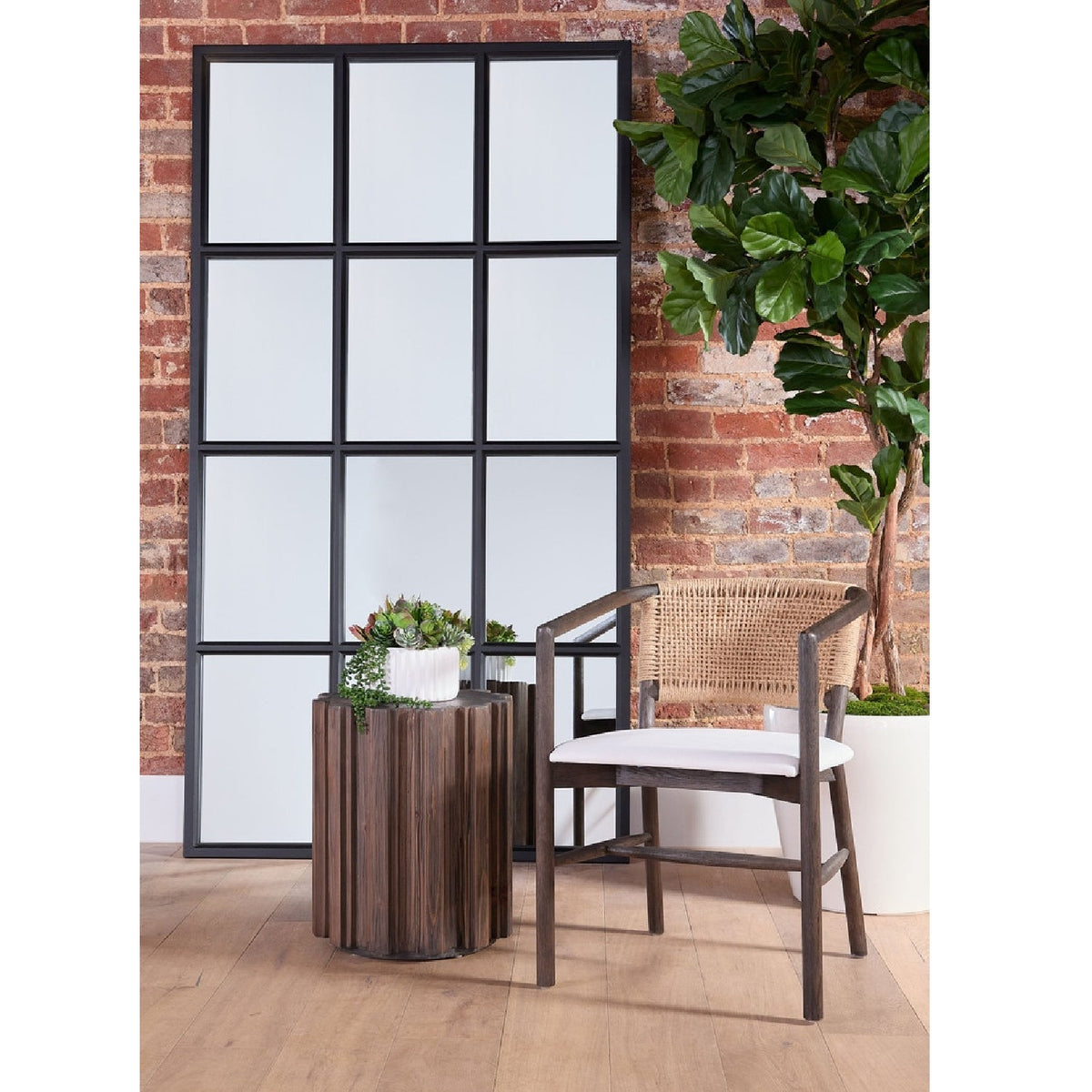 Modern European furniture - Black Oak Mirror - www.oroa.com