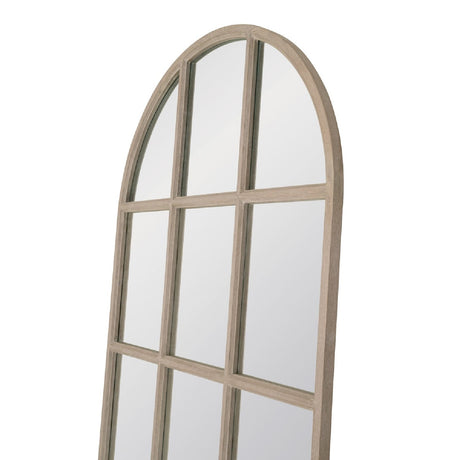 Modern European furniture - Gray Oak Arched Mirror - www.oroa.com