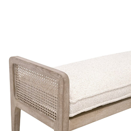 Cushioned Gray Oak Bench | Living Essentials Leone