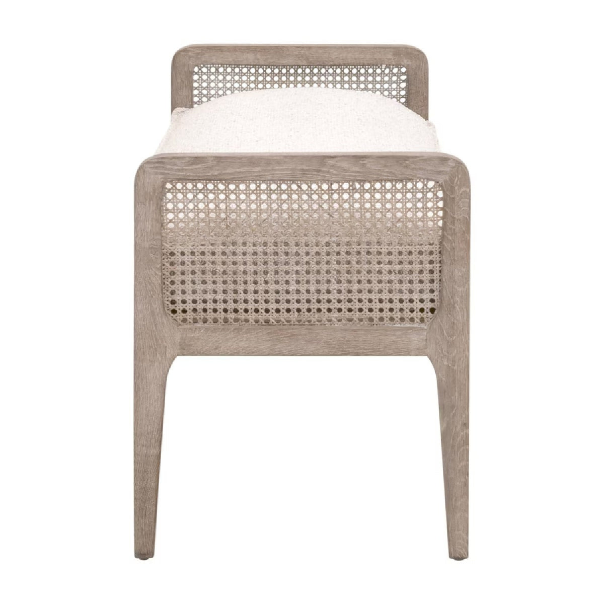 Cushioned Gray Oak Bench | Living Essentials Leone