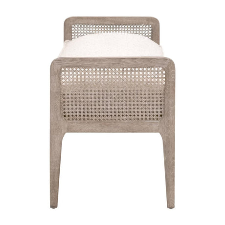 Cushioned Gray Oak Bench | Living Essentials Leone