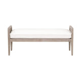 Cushioned Gray Oak Bench | Living Essentials Leone