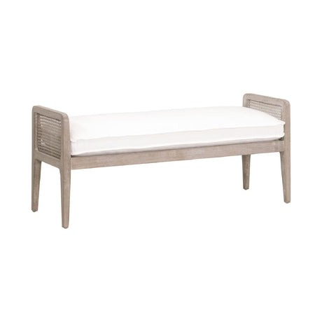 Cushioned Gray Oak Bench | Living Essentials Leone