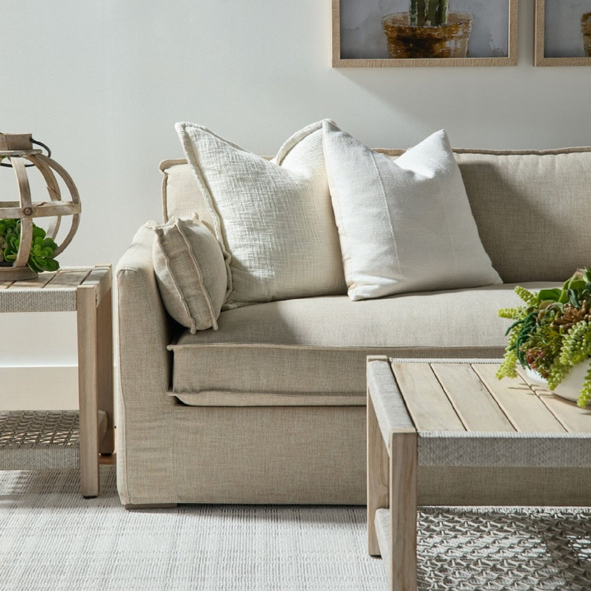 Modern European furniture - Taper-Armed Outdoor Sofa - www.oroa.com