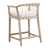 Modern European furniture - Hand-Wrapped White Rope Counter Stool - www.oroa.com