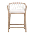 Modern European furniture - Hand-Wrapped White Rope Counter Stool - www.oroa.com