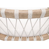 Modern European furniture - Hand-Wrapped White Rope Counter Stool - www.oroa.com