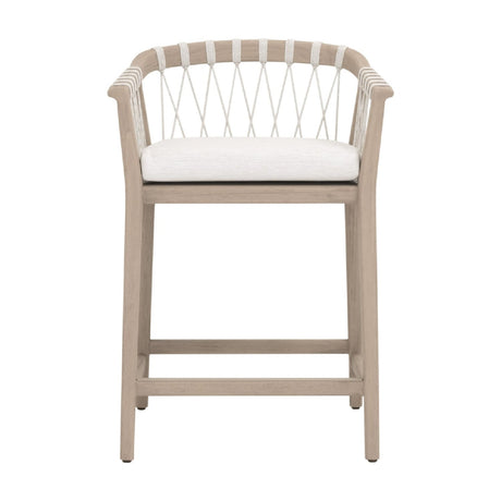 Modern European furniture - White Rope Outdoor Counter Stool - www.oroa.com