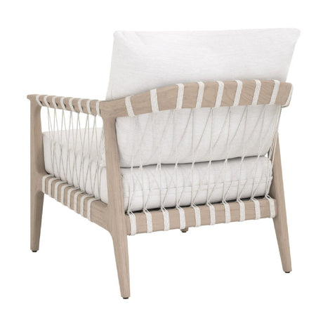 Modern European furniture - White Cushioned Outdoor Club Chair - www.oroa.com