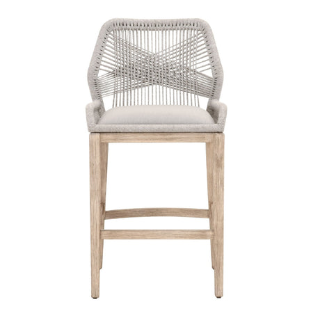 Modern European furniture - Woven Flat Rope Bar Stool - www.oroa.com