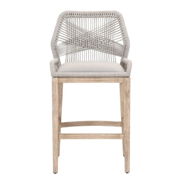 Modern European furniture - Woven Flat Rope Bar Stool - www.oroa.com