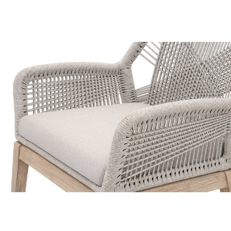 Modern European furniture - Woven Flat Rope Accent Armchairs (2) - www.oroa.com