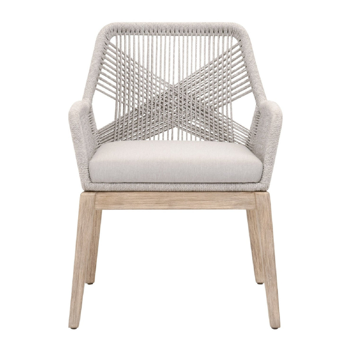 Modern European furniture - Woven Flat Rope Accent Armchairs (2) - www.oroa.com