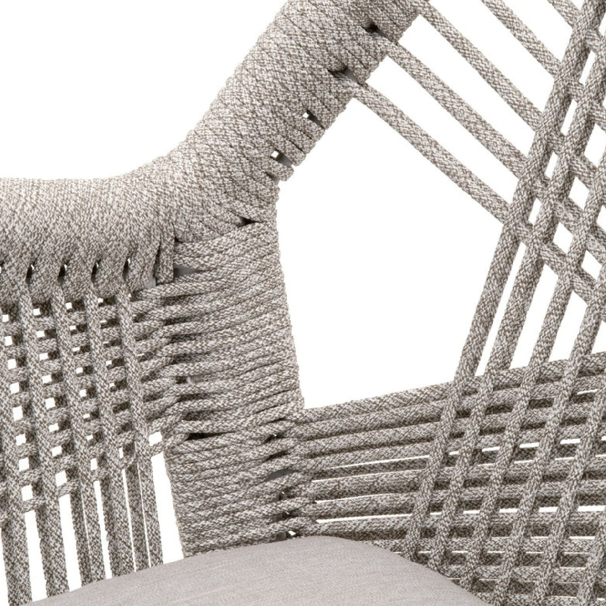 Modern European furniture - Woven Flat Rope Accent Armchairs (2) - www.oroa.com