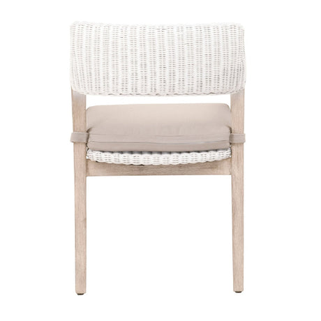 Modern European furniture - White Rattan Dining Armchair - www.oroa.com