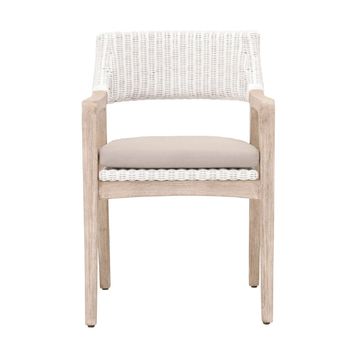 Modern European furniture - White Rattan Dining Armchair - www.oroa.com