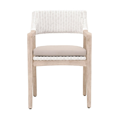 Modern European furniture - White Rattan Dining Armchair - www.oroa.com