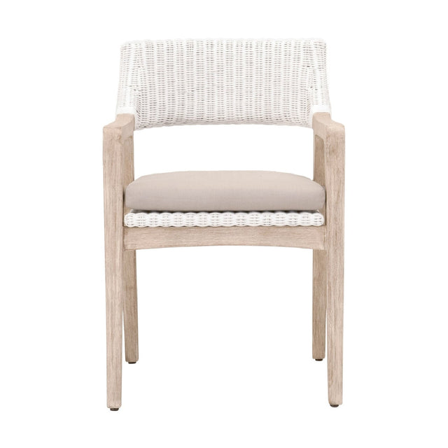 Modern European furniture - White Rattan Dining Armchair - www.oroa.com