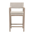 Modern European furniture - White Rattan Outdoor Counter Stool - www.oroa.com