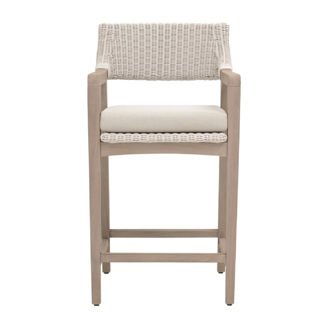 Modern European furniture - White Rattan Outdoor Counter Stool - www.oroa.com