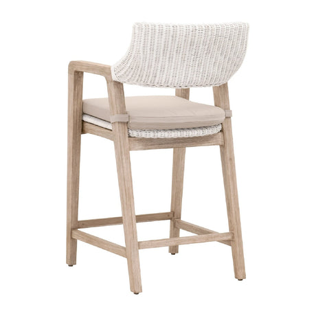 Modern European furniture - White Rattan Counter Stool - www.oroa.com