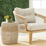 Modern European furniture - Taupe & White Rope Accent Table - www.oroa.com