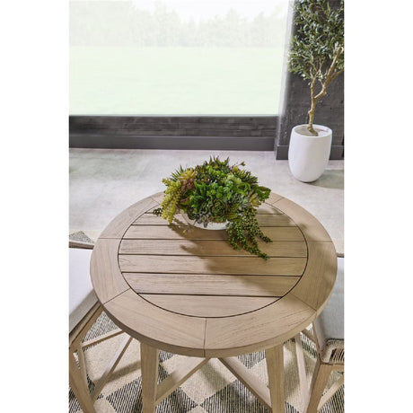 Modern European furniture - Outdoor Teak Round Counter Table - www.oroa.com