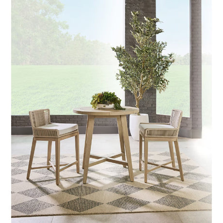 Modern European furniture - Outdoor Teak Round Counter Table - www.oroa.com
