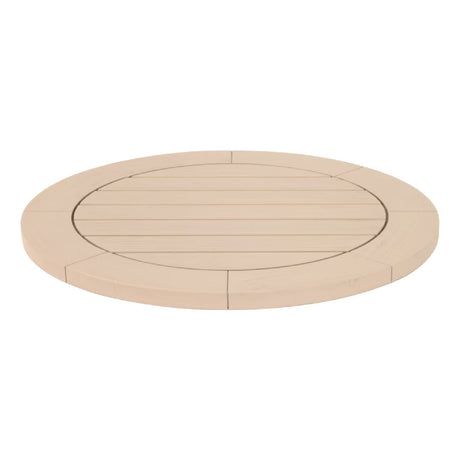 Round Teak Outdoor Dining Table | Living Essentials Boca